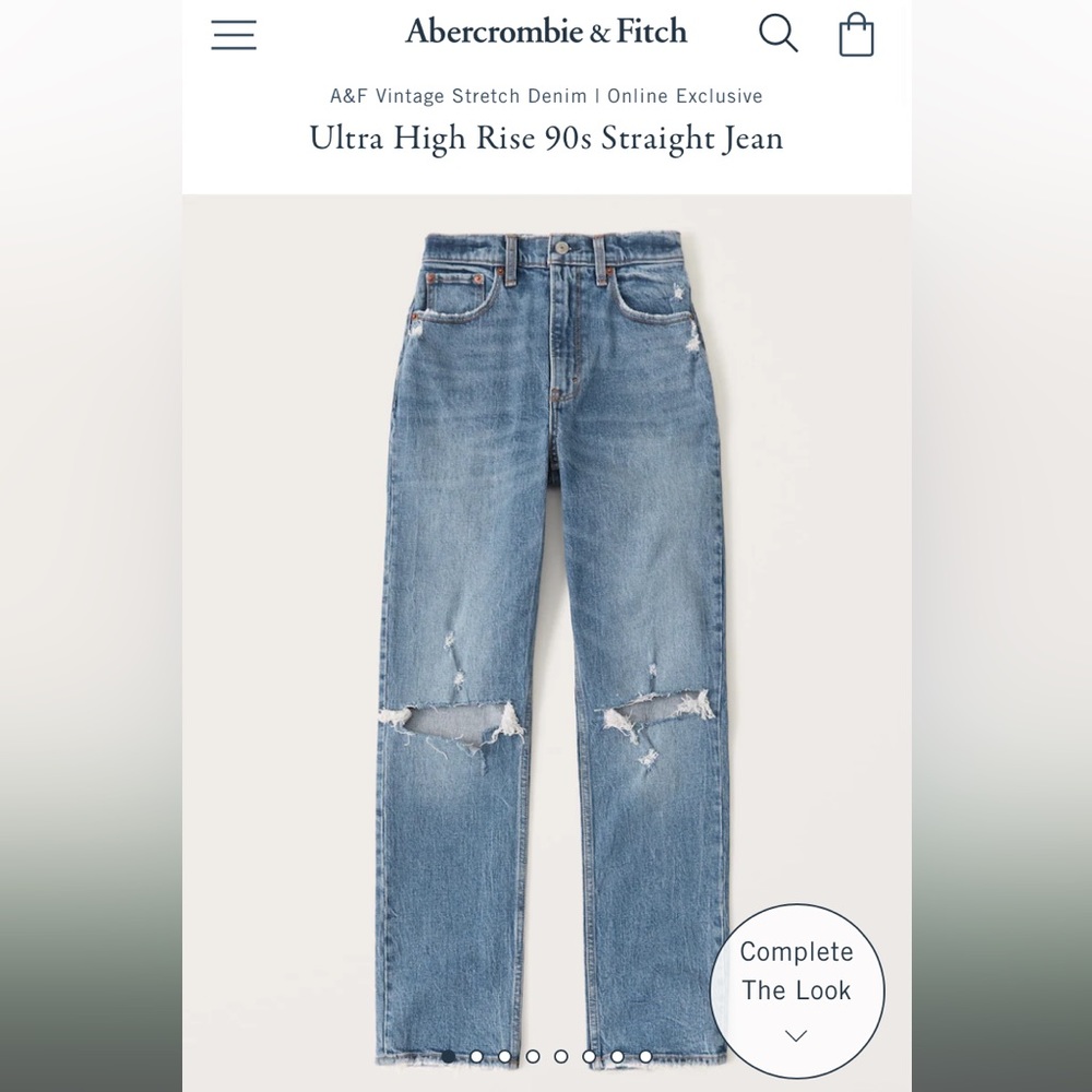 Abercrombie Curve Love 90s Straight Jeans